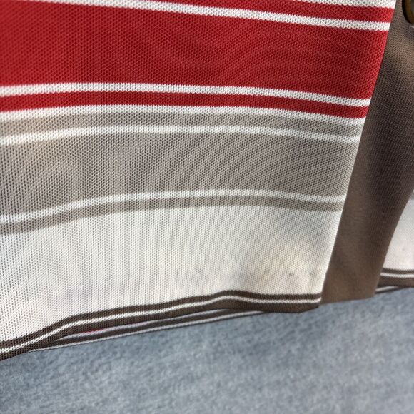 True Vintage 60s 70s Rust Orange Brown Cardigan Jacket Striped W’s S Disco Retro - Picture 3 of 11